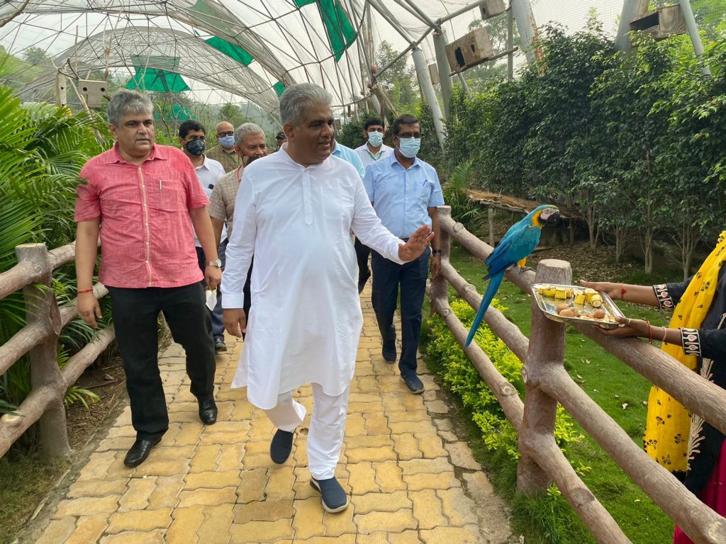કેવડિયા જંગલ સફારીમાં દરેક વન્યજીવો માટે ખુબ સારી વ્યવસ્થા કરવામાં આવી છે – કેન્દ્રીય પર્યાવરણ,વન અને જળવાયુ પરિવર્તન,શ્રમ અને રોજગાર મંત્રાલયનાં કેબિનેટ મંત્રી શ્રી ભુપેન્દ્ર યાદવ.